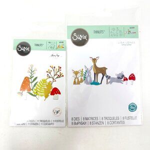 Sizzix Thinlits Winter Forest Bundle Woodland Critters Christmas Die Cuts Nature